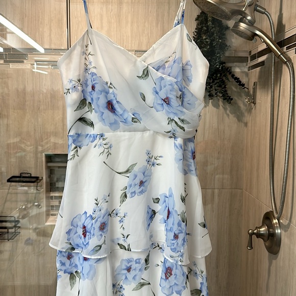 A Tier Delight White Floral Print Surplice Tiered Maxi Dress - Picture 5 of 13